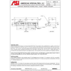 ASI 0264-12 Commercial Double Roll Toilet Paper Dispenser W/ Theft Resistant Spindle, Surface-Mounted, Metal 8 ASI 0264-12 Commercial Double Roll Toilet Paper Dispenser W/ Theft Resistant Spindle, Surface-Mounted, Metal -Alpine shop c1967752 td1