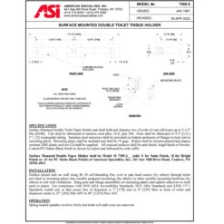 ASI 7305-2S Commercial Toilet Paper Dispenser, Surface-Mounted, Stainless Steel W/ Satin Finish -Alpine shop c1967774 m1
