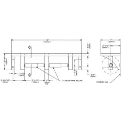 ASI 0697-GAL Commercial Toilet Paper Dispenser/Shelf, 5" W X 18" L, Wall-Mounted, Stainless Steel W/ Satin Finish 11 ASI 0697-GAL Commercial Toilet Paper Dispenser/Shelf, 5" W X 18" L, Wall-Mounted, Stainless Steel W/ Satin Finish -Alpine shop c1968115 main 2