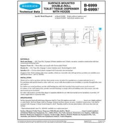 Bobrick B-69997 Commercial Toilet Paper Dispenser W/ Hood, Surface-Mounted, Stainless Steel W/ Chrome Finish 9 Bobrick B-69997 Commercial Toilet Paper Dispenser W/ Hood, Surface-Mounted, Stainless Steel W/ Chrome Finish -Alpine shop c1968468 td1 81743455 bacf 423b bd4e 58dfdeecd7d9