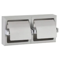 Bobrick B-69997 Commercial Toilet Paper Dispenser W/ Hood, Surface-Mounted, Stainless Steel W/ Chrome Finish