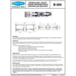 Bobrick B-265 Commercial Double Roll Toilet Paper Dispenser, Surface-Mounted, Stainless Steel -Alpine shop c1968526 main 1222