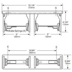 Bobrick B-265 Commercial Double Roll Toilet Paper Dispenser, Surface-Mounted, Stainless Steel -Alpine shop c1968526 main 9