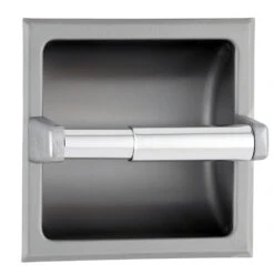 Bobrick B-6677 Commercial Toilet Paper Dispenser, Recessed-Mounted, Stainless Steel W/ Satin Finish
