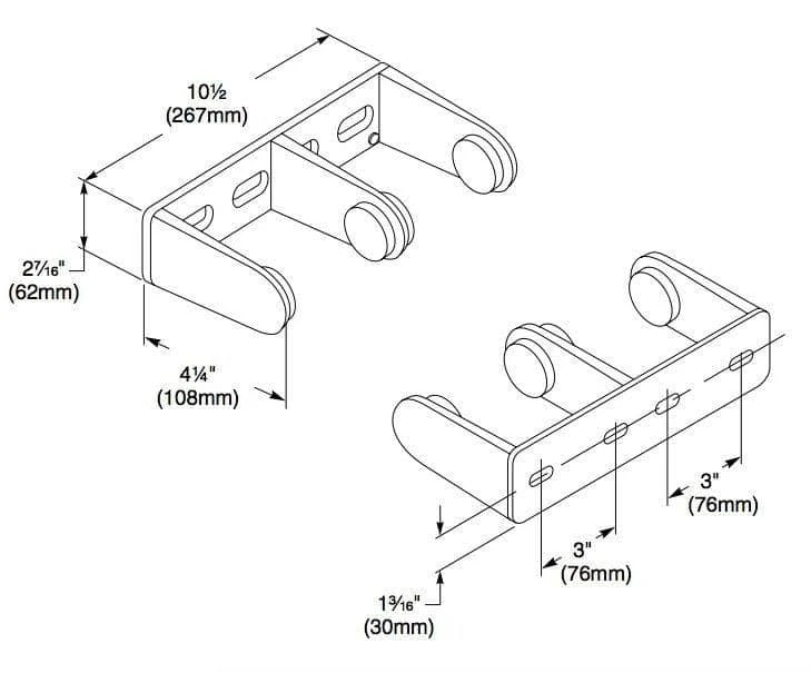 Bradley 522-00 Commercial Double Roll Toilet Paper Dispenser, Surface-Mounted, Metal 8 Bradley 522-00 Commercial Double Roll Toilet Paper Dispenser, Surface-Mounted, Metal - Image 6