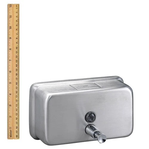 Bradley 6542 Commercial Liquid Soap Dispenser, Surface-Mounted, Manual-Push, Stainless Steel - 40 Oz 6 Bradley 6542 Commercial Liquid Soap Dispenser, Surface-Mounted, Manual-Push, Stainless Steel - 40 Oz - Image 4