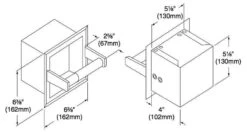 Bradley 5106-00 Commercial Toilet Paper Dispenser, Surface-Mounted, Stainless Steel W/ Bright-Polished Finish -Alpine shop c1975957 main 2