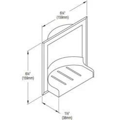 Bradley 9352-55 Soap Dish, Recessed-Mounted, Stainless Steel -Alpine shop c2611081 main 3