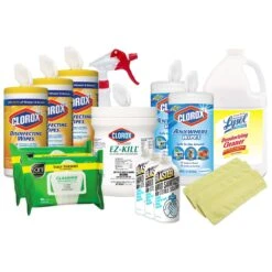 Clorox Wipes Super Starter Kit 2.0 W/ Hand Sanitizer, Sani Wipes, Lysol Disinfectant Lemon Concentrate - WSK-4