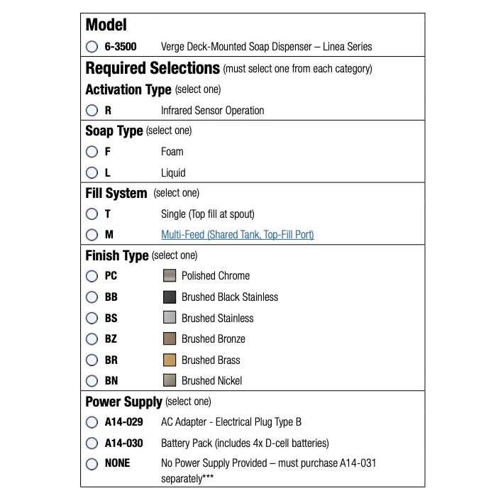 Bradley - 6-3500-RFT-BZ - Touchless Counter Mounted Sensor Soap Dispenser, Brushed Bronze, Linea Series 7 Bradley - 6-3500-RFT-BZ - Touchless Counter Mounted Sensor Soap Dispenser, Brushed Bronze, Linea Series - Image 5