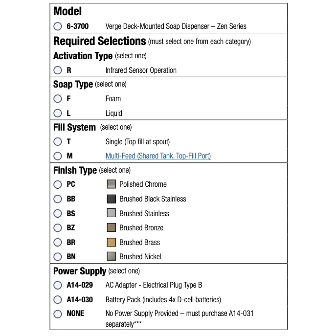 Bradley - 6-3700-RFM-BR - Touchless Counter Mounted Sensor Soap Dispenser, Brushed Brass, Zen Series 4 Bradley - 6-3700-RFM-BR - Touchless Counter Mounted Sensor Soap Dispenser, Brushed Brass, Zen Series - Image 2